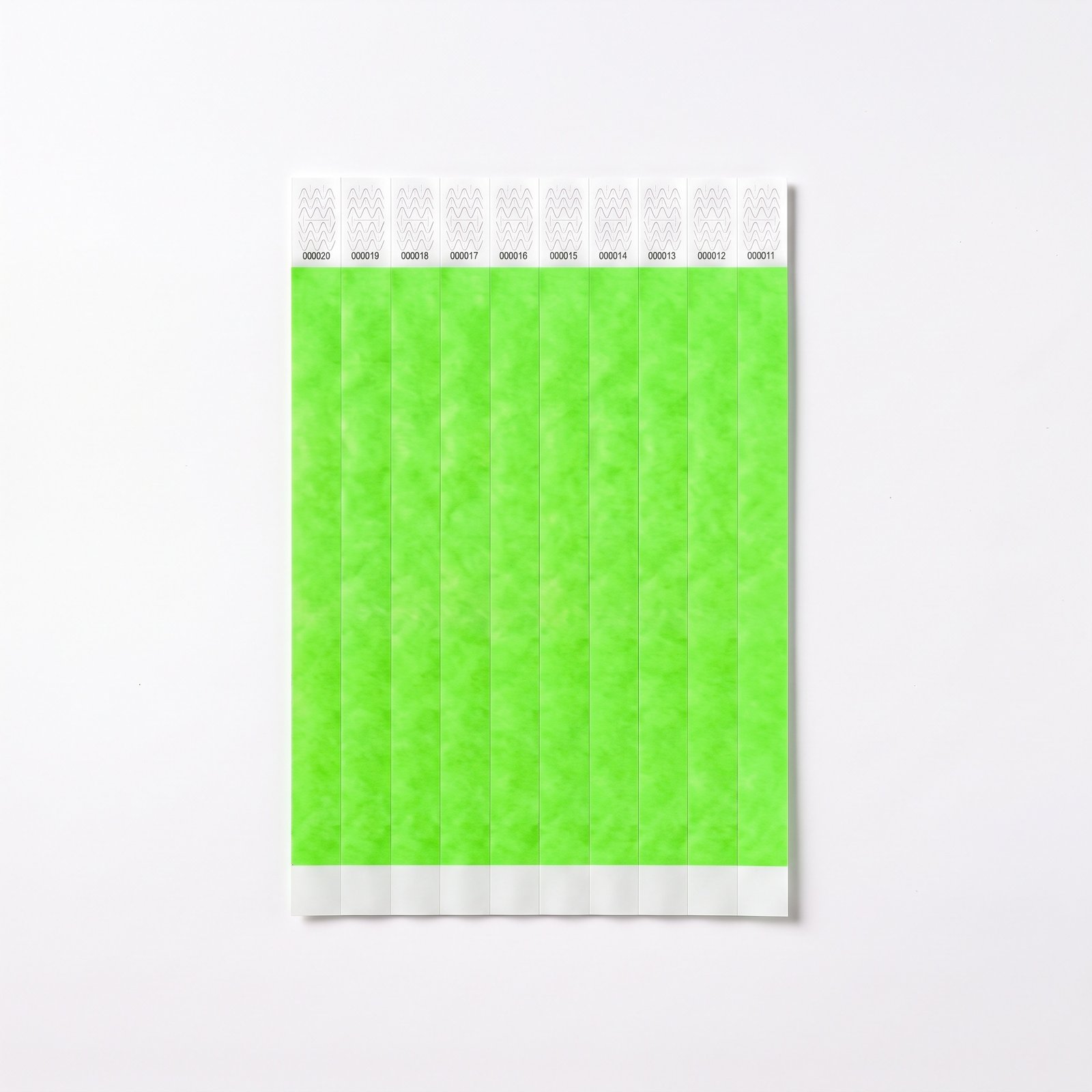 Pulseras Tyvek Verde Neón  - Imagen 1