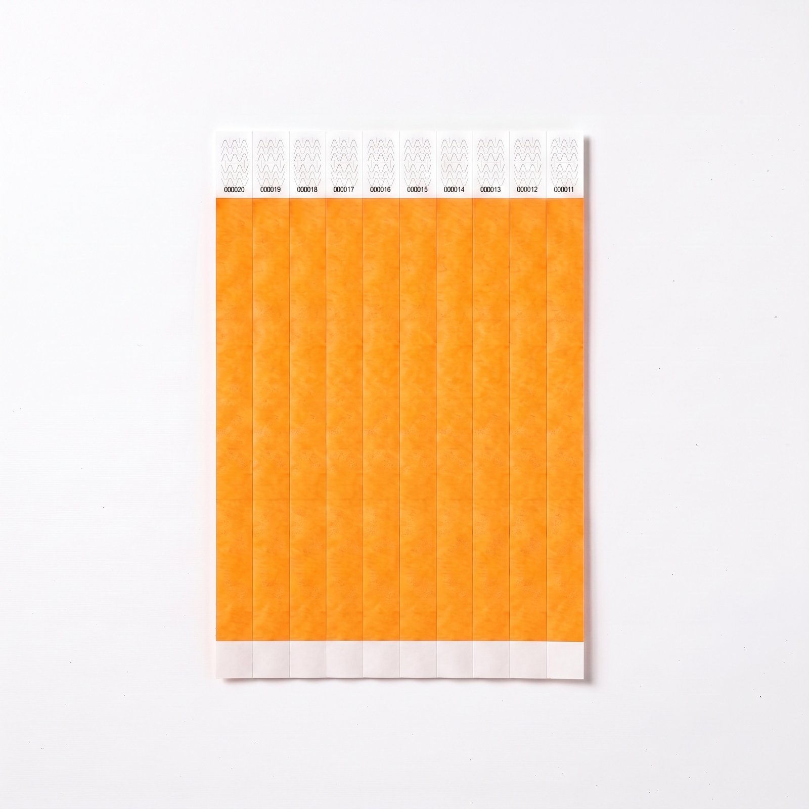 Pulseras Tyvek Naranja Neón - Imagen 1