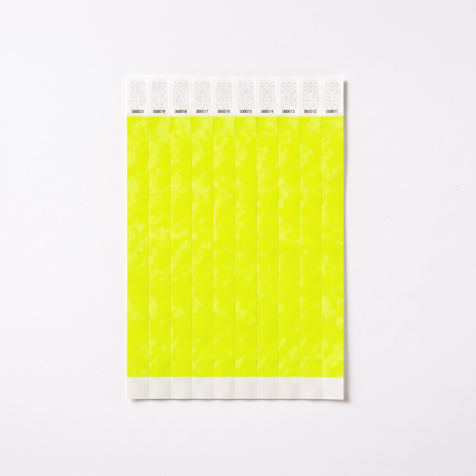 Pulseras Tyvek Amarillo Neón  - Imagen 1
